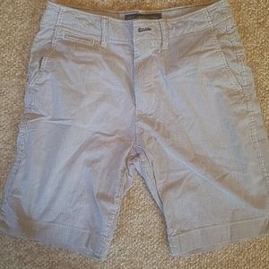 Men's white and grey striped shorts